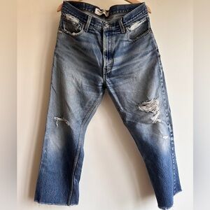 Levi’s Vintage 505 ripped and repaired